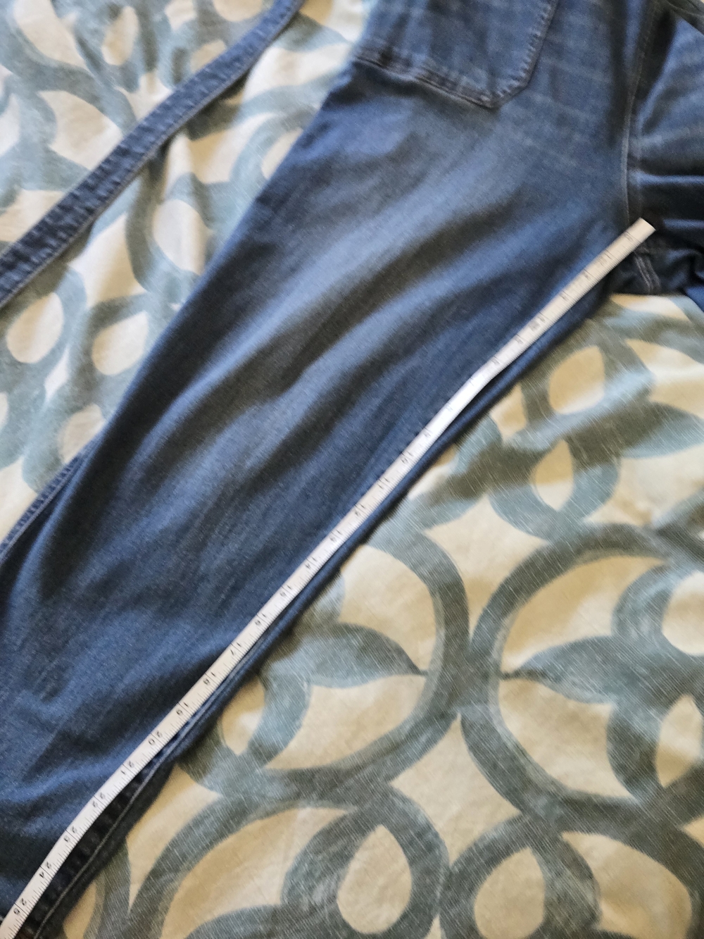 Denim Jumpsuit Overalls with Tie Waist - Blue - Picture 8 of 9